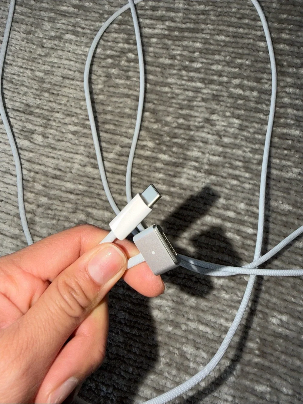 MagSafe-style USB-C to Magnetic Charging Cable in Light Gray - Picture 1 of 2